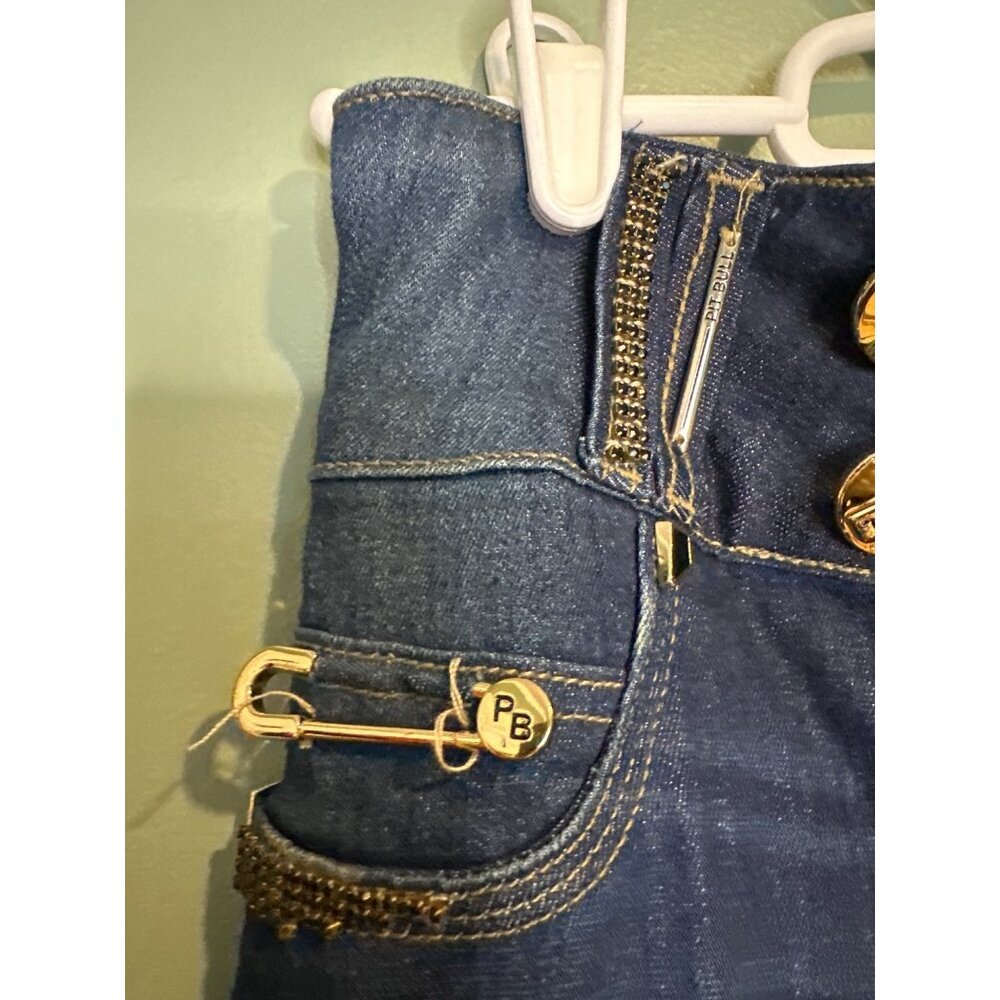 Pit Bull Jeans Women’s Studded Denim Y2K Grunge Streetwear US 0 / BR 34 - Picture 5 of 8